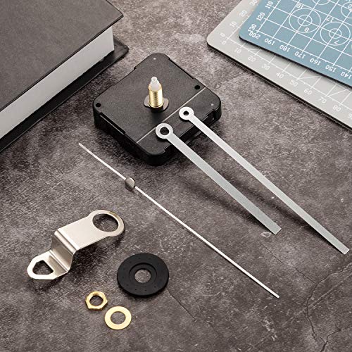 Hicarer 28 mm Long Shaft Quartz Clock Movement Clock Parts Repair Kit (Silver) - color: Silver