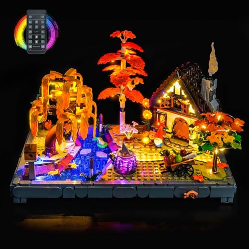 LocoLee Light kit Compatible with Lego 11372 Autumn Cottage Garden - No Model Only Lights, LED Lighting Accessories Compatible with Lego 11372 Autumn Garden (RC Version) - style: RC Version