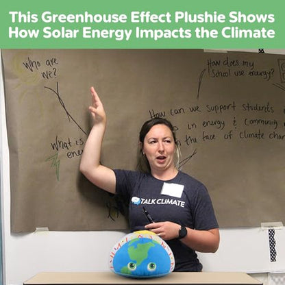 Thunderheads Greenhouse Effect Plush, Educational Earth Plushie with Fact Card, Soft Collectible STEM Tool for Environmental and Climate Science, Sustainable Weather Gift for Educators,& Scientists