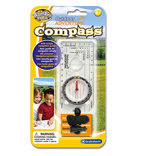 Brainstorm Toys Outdoor Adventure Compass Designed for Children Ages 3+ Years, Multicolor - style: Compass