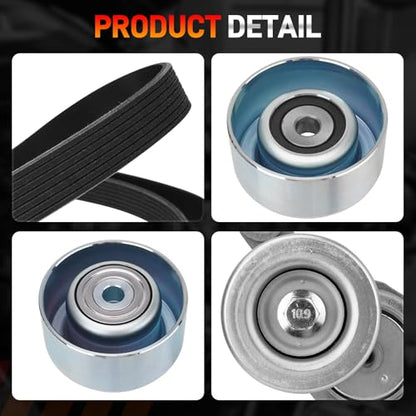 Drive Serpentine Belt Tensioner & Idler Pulley Kit
