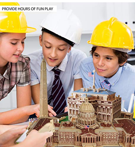 Puzzled Bundle of Famous Sites, 3D Puzzle Construction Kits - 3 Pack