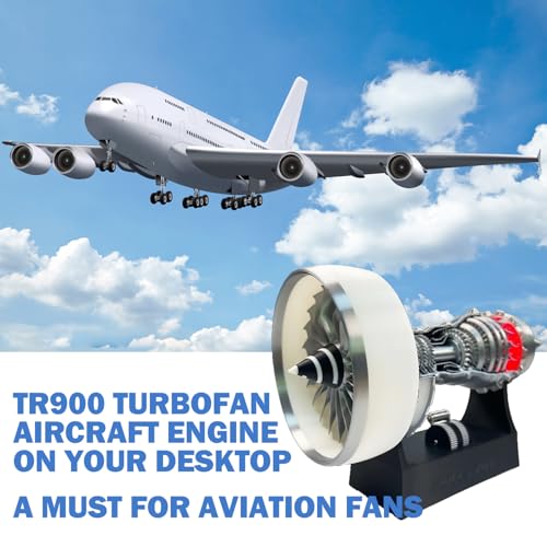 TR900 Turbofan Engine Model Kit, 28cm DIY A380 Jet Engine - color: Silver White
