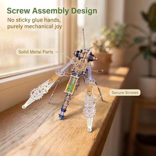 3D Metal Puzzles for Adults Teens-160+Pcs-Mechanical Mosquito Bee Insect Models-3 Hours to Build-Ideal for Birthday Gifts and Decorations (Mechanical Mosquito) - style: Mechanical mosquito