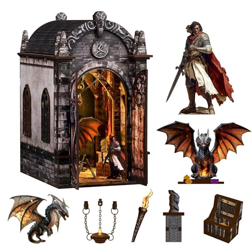 Roroom Book Nook Kit for Adults, Gothic Dragon Treasure House Building Kit - color: Dragons Treasure Labyrinth