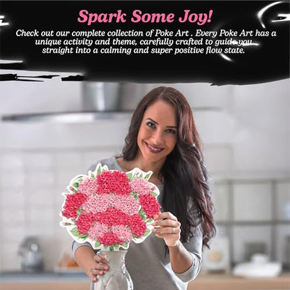 Unwynd Poke Art Carnations Flower Bouquet Kit for Adults, Women and Teens - style: Carnations