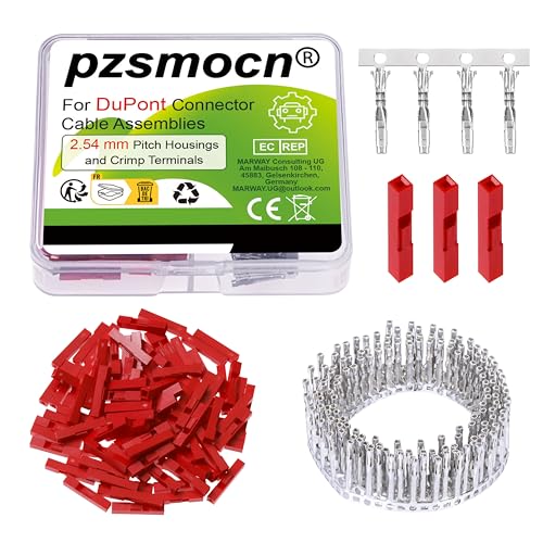 100 Sets / 200 Pieces for Dupont 2.54mm 1Pin Female Red Connector - size: 1-Pin Female, style: Red-Single Row