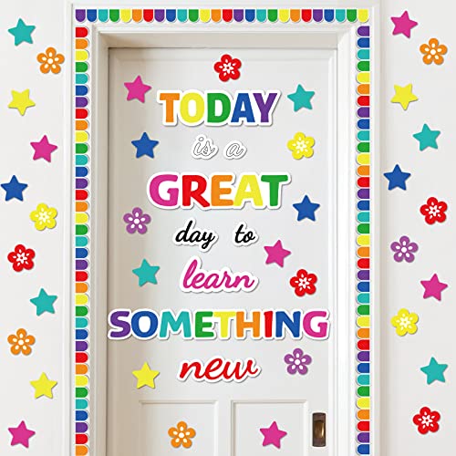 Learn Bulletin Board Decoration Set Welcome Classroom Bulletin Board Cutouts for Party School Classroom Door Welcome Bulletin Board Craft Home Wall (Today is a Great Day to Learn Something New) - style: Today is a Great Day to Learn Something New