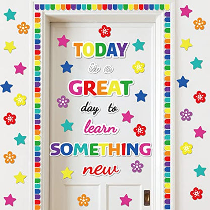 Learn Bulletin Board Decoration Set Welcome Classroom Bulletin Board Cutouts for Party School Classroom Door Welcome Bulletin Board Craft Home Wall (Today is a Great Day to Learn Something New) - style: Today is a Great Day to Learn Something New