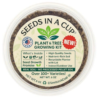 Coffee Arabica Tree Seed Starter Grow Kit (Real Houseplant) - Premium Nutrient-Rich Soil (No Discs) & Recyclable Planters - USA-Made Indoor Gardening Gift for Coffee Lovers & Baristas - style: Coffee Arabica Tree