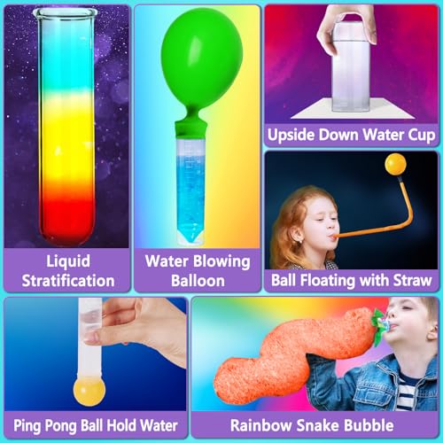 UNGLINGA 70+ Experiments Science Kit for Kids, Chemistry Set - style: science kits with 70+ experiments