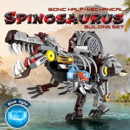 Mechanical Spinosaurus Dinosaur Building Set with Lights for Boys - color: Spinosaurus