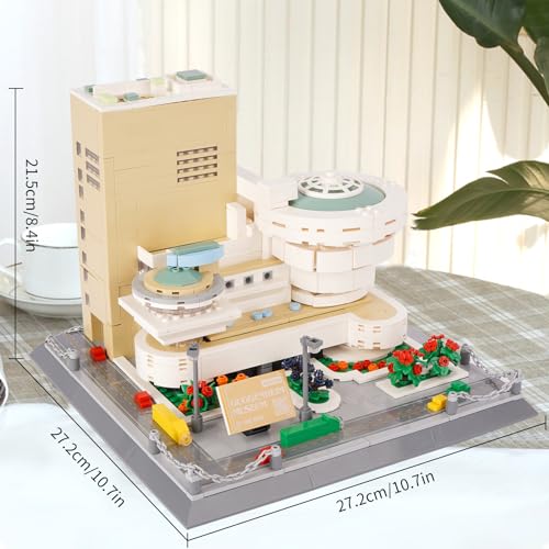 Oichy Building Blocks Set, 902PCS World Famous Architectural Model Kits Guggenheim Museum Toys Building Sets for Adults and Kids - color: Guggenheim Museum