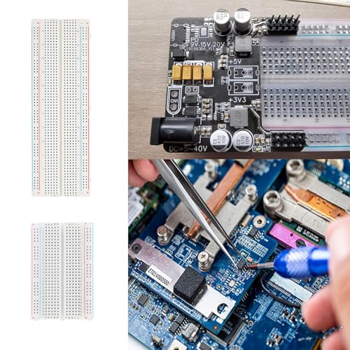 4PCS Breadboards Kit Include 2PCS 830 Point & 2PCS 400 Point Breadboard, Solderless Breadboards for Arduino Bread Boards Electronics for Circuits Projects Prototype Board.