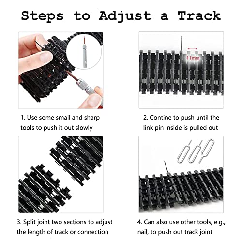 Premium Robot Tracked Car Chassis Kits with 2pcs DC Motor, Caterpillar Moving Robotic Tank Platform with 2pcs Tracks for Arduino Raspberry Pie Microbit Python DIY