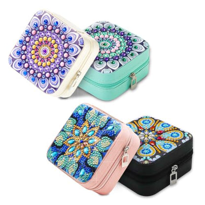 Diamond Art Jewelry Boxes for Adults Bedazzling Kit Craft Women 4 PC - color: Multicolor