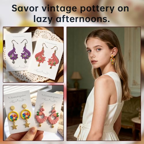 8Pcs Boho Flamingo Hollow Polymer Clay Cutters - color: Retro