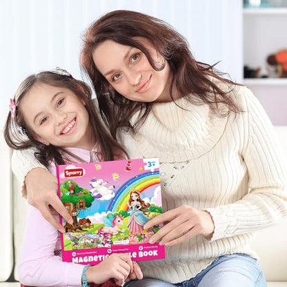 SYNARRY Unicorn Princess Fairy Magnetic Puzzle for Girls Ages 3-5 - style: Unicorn