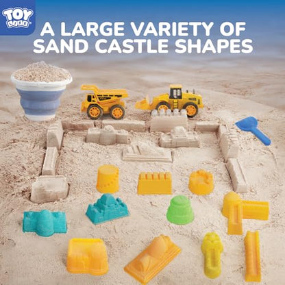 TOY Life 22-Pc Dinosaur Beach Sand Set, 2 Construction Cars, Ages 3-8 - color: 22 Pcs Dinosaur Beach Toys With Construction Cars