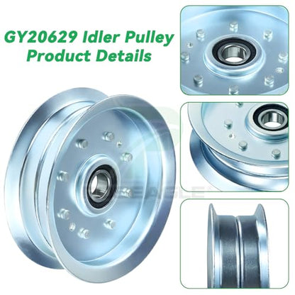 2 Pcs GY22172 Idler Pulley with GY20629 Idler Pulley for D140 Deck - size: 1xGY20629+2xGY22172