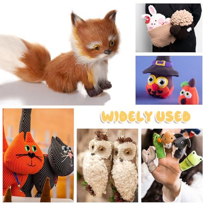 TOAOB 100pcs 4mm Glass Eyes Kits Mixed Colors for Crafts Needle Felting Bears Dolls Decoys Sewing - size: 4mm