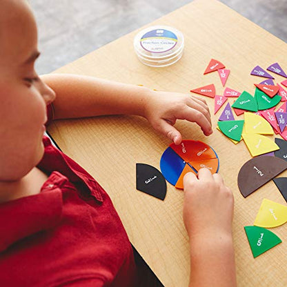 EAI Education Fraction Circles: Numbered - Set of 51 (Pack of 4) - size: Approximately 3.5 inches in diameter (Pack of 4)