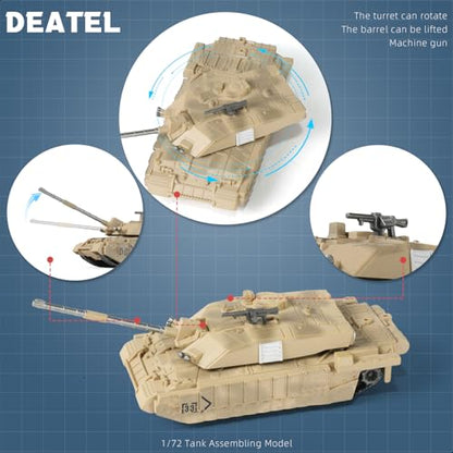 SEBUNAS 1/72 Scale Challenger 2 Military Tank Quick Build Model Kits - color: 3.Challenger II