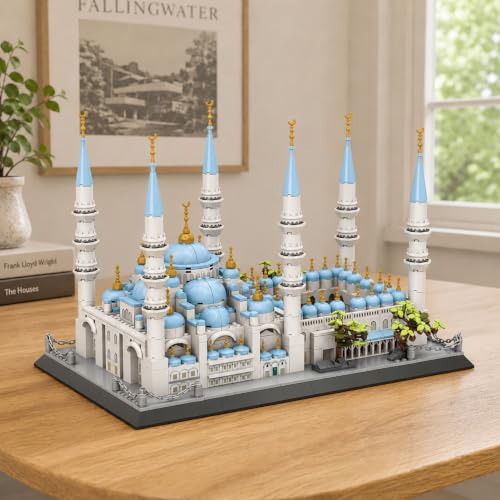 1129Pcs Blue Mosque Istanbul Building Set World Landmark Architecture Model Collectible Toy for Kids and Adults - color: Blue Mosque