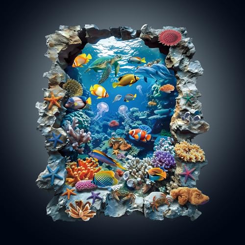 Wooden Puzzles for Adults, Deep Sea Wonderland Wood Puzzles Adult - color: Deep Sea Wonderland, size: Small