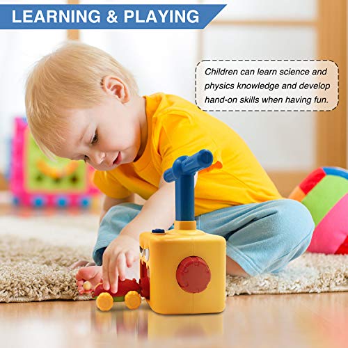 Balloon Launcher with Inertia Car Toy Set for Kids Ages 3 and Up - color: Green