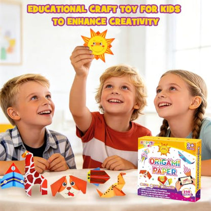 Pigipigi Kids Craft Origami Paper | 230 Pcs Origami Kit for Kids Ages 5-12