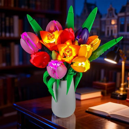 YEABRICKS LED Light for Lego-11501 Botanicals Tulip Bouquet Building Blocks Model (Building Set NOT Included) - style: Only Light LEGO 11501 Tulip Bouquet