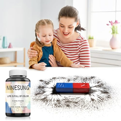 Iron Powder, 1 Pound Iron Filings, Iron Powder Filings Magnetic Power for Magnet Education and School Experiments Learning, Iron Oxide Powder Shavings for Science - size: 16 Ounces