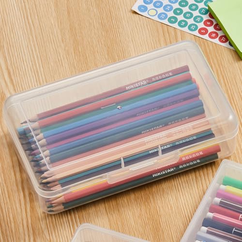 4 Pack Rectangular Clear Plastic Storage Containers, 8x4.7x2.3 inch - size: 8 x 4.7 x 2.3 inch