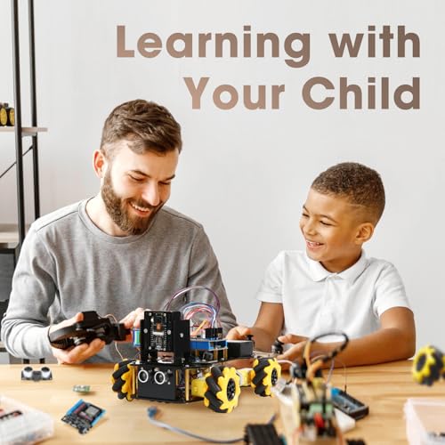 Robotics Kit for Kids Ages 8–12 12-16, ACEBOTT Smart Robot Car Kit with 3MP Camera, STEM Toys for Boys Compatible with Arduino & Scratch,App & Remote Control,STEM Gift for Boys, Girls,Teens and Adults - color: Black + Yellow