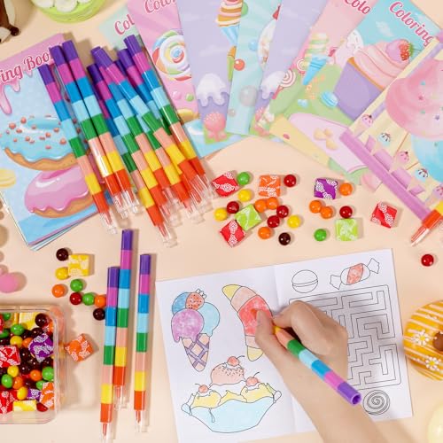 BenLouis 24 Pcs Sweet Candyland Mini Coloring Books for Kids Party Favors - style: Candyland