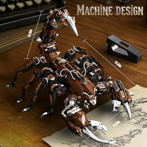 Mechanical Scorpion Building Set, 1074PCS Animal Construction Toy, Biomimetic Mechanical Toys with Movable Claws, Christmas Birthday Gifts for Boys Ages 8-12 & Teens Adults - size: SCORPION