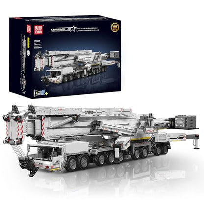Mould King 17007 Technology Crane Building Set, 8506 Pieces Heavy Crane Truck Building Kits for Adult 14+, APP Programmable Construction Vehicle Block Set, White