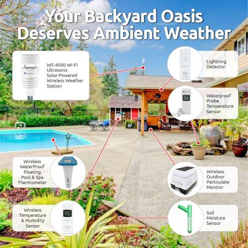 Ambient Weather WS-4000 Solar Powered UltraSonic Wi-Fi Weather Station - style: WS-4000
