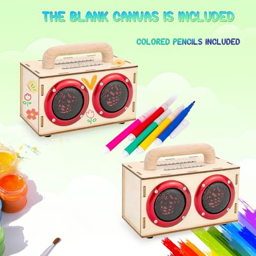 STEM Kit for Kids & Adults Age 8-12, Build Your Own Bluetooth Speaker - color: Red