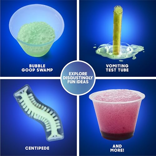 Discovery Creepy Science Lab - 28 Experiments Science Kit| Slime, Boogers, Brain Dissection| STEM Learning Toy| Glow in the Dark Chemistry Set| Kids Educational Activity| Gift for Boys Girls| Ages 8+ - size: 28 Experiments