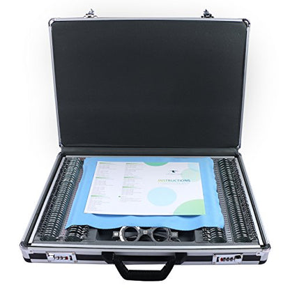 266 pcs Optical Trial Lens Set Kit Metal Rim Aluminum Case