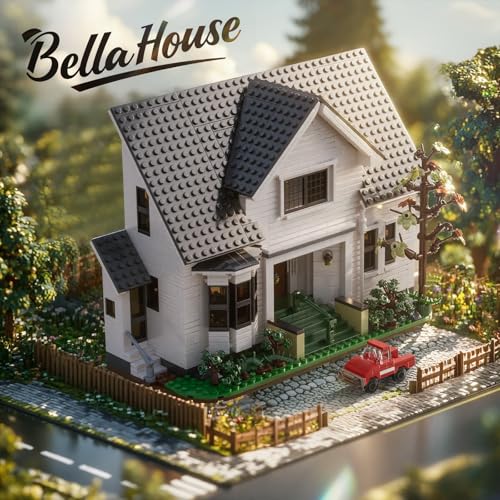 Bella House Building Block Set Romance Film Architecture Fans Kit Compatible with Lego, Creative Collectible Gift for Adult 18+ Valentine Halloween Christmas (1224 Pcs)
