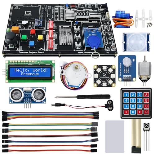 Freenove Projects Kit (No Control Board) (Compatible with Arduino IDE), 238-Page Detailed Tutorials, 46 Projects, No Soldering, Simple Wiring