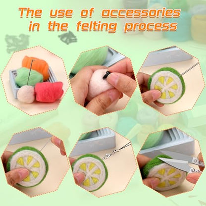 IMZAY Needle Felting Kit, 72 Colors Felting Wool Kit Wool Roving - size: Small+