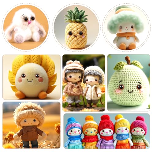 TOAOB 50pcs Sew On Safety Eyes Buttons Brown 9mm to 15mm Plastic Mushroom Domed Sewing Crafting Eyes for DIY Stuffed Animals Amigurumis Crochet Doll Making - color: Brown