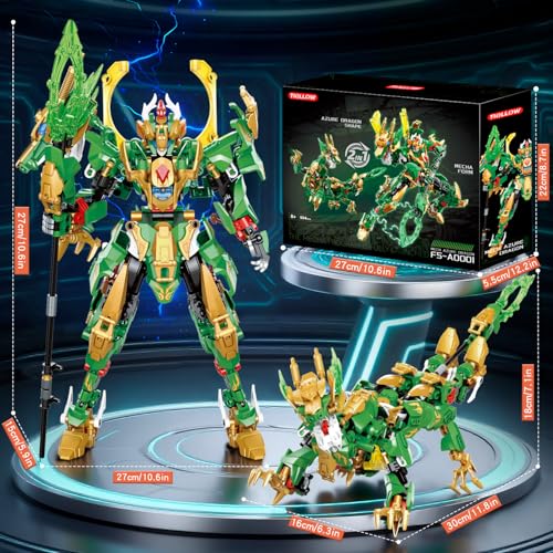 TIALLOW Transform Robot Dragon Rising Mech Building Block Set Gift for Boy - style: Dragon Knight