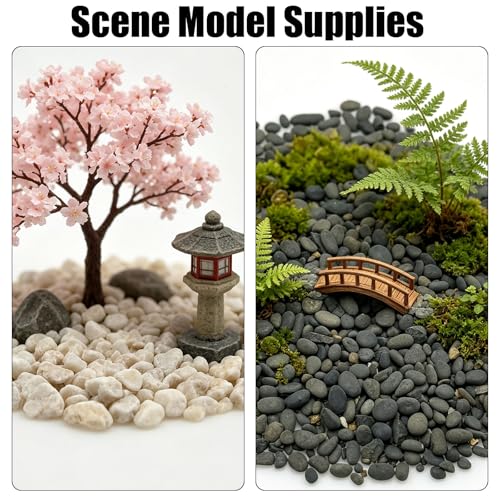Miniature Rock Basing Kit Miniature Rock Landscape Rocks DIY Terrain Model Kit Basing Kit for Terrain Scenery Landscape Model Railroad Sand Table Material, Gray and Yellow - color: Gray and Yellow