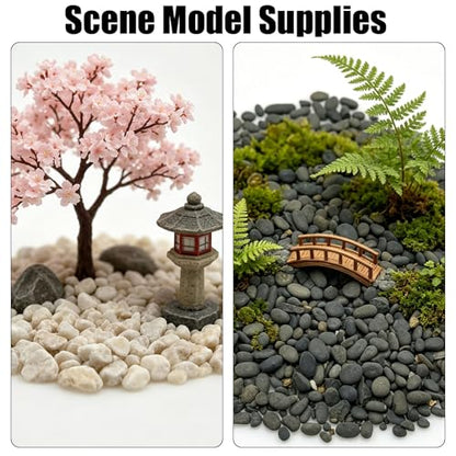 Miniature Rock Basing Kit Miniature Rock Landscape Rocks DIY Terrain Model Kit Basing Kit for Terrain Scenery Landscape Model Railroad Sand Table Material, Gray and Yellow - color: Gray and Yellow