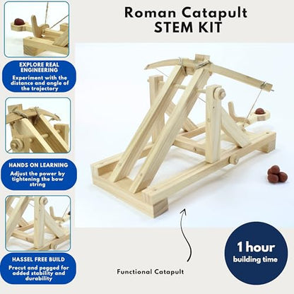 Pathfinders Stem Kits Roman Catapult STEM Educational Wooden Kit